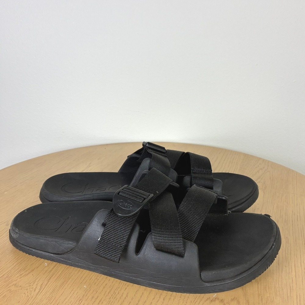 Chaco Chillos Slide Sandals Womens 11 Black Adjustable Z-Strap Recovery Shoes